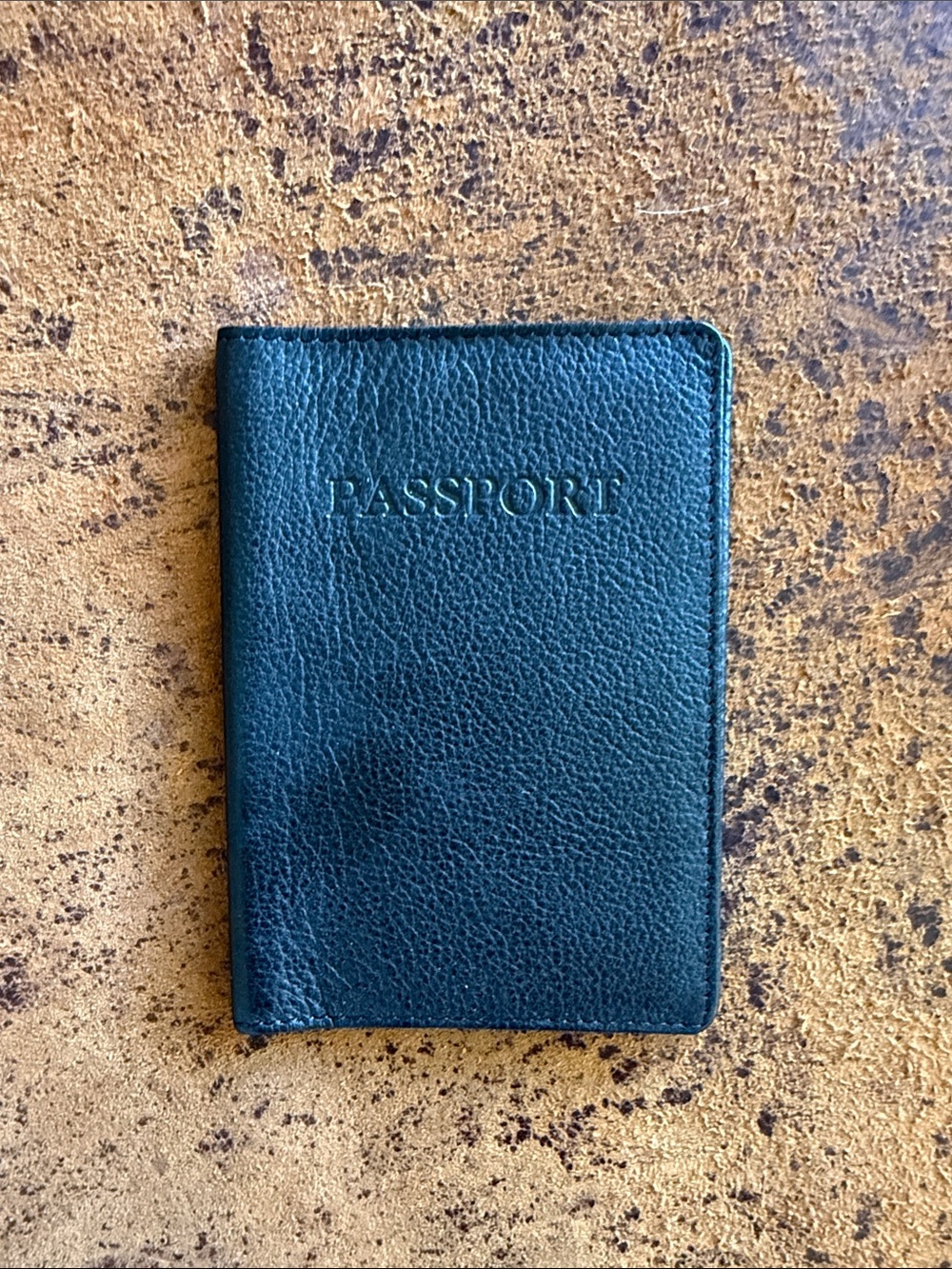 Wilsons Leather Black Passport Cover
